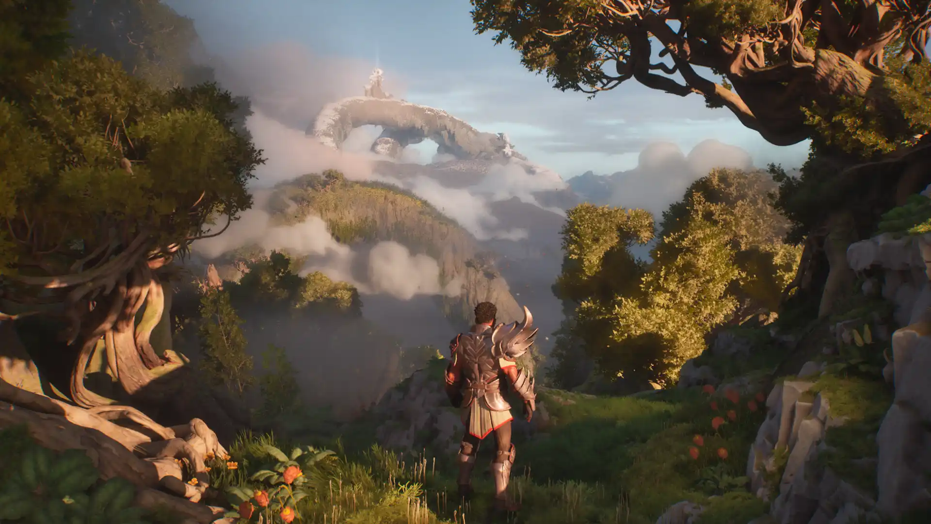 Guild Wars 3 — The Land of Orr key art featuring ancient Orrish architecture and the Vael spirit Seeker